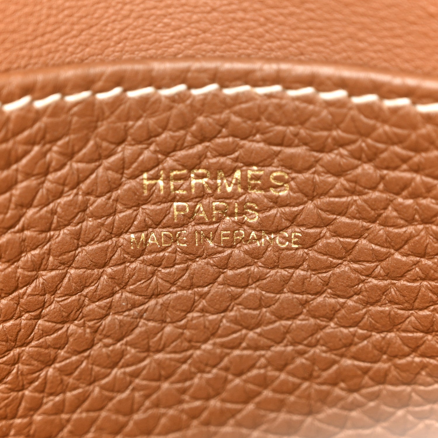 Hermes Taurillon Clemence Halzan 25 Gold 6 of 12