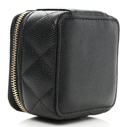 Chanel Caviar Quilted Jewelry Travel Case Black 3 of 8