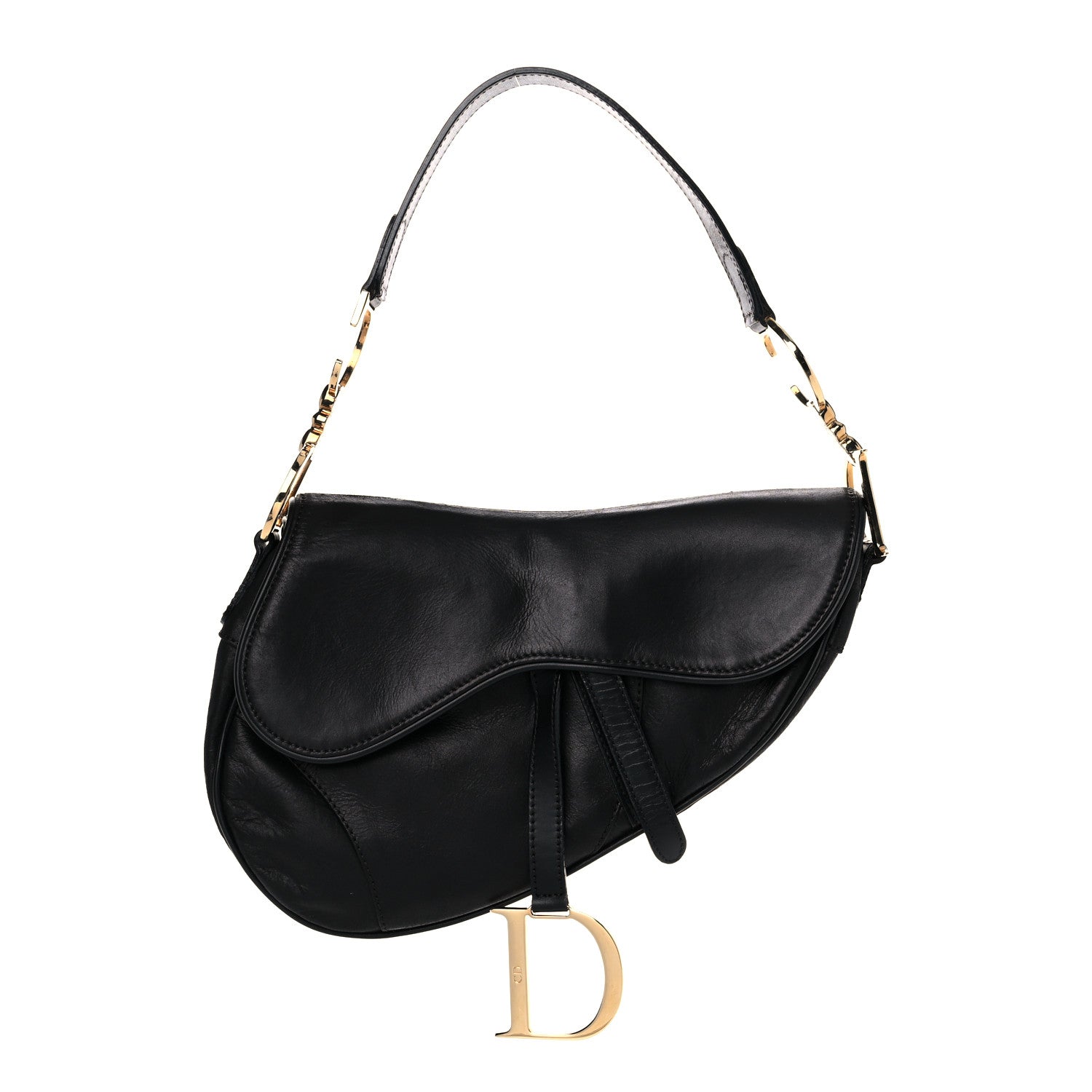 Christian Dior Calfskin Saddle Bag Black 1 of 24