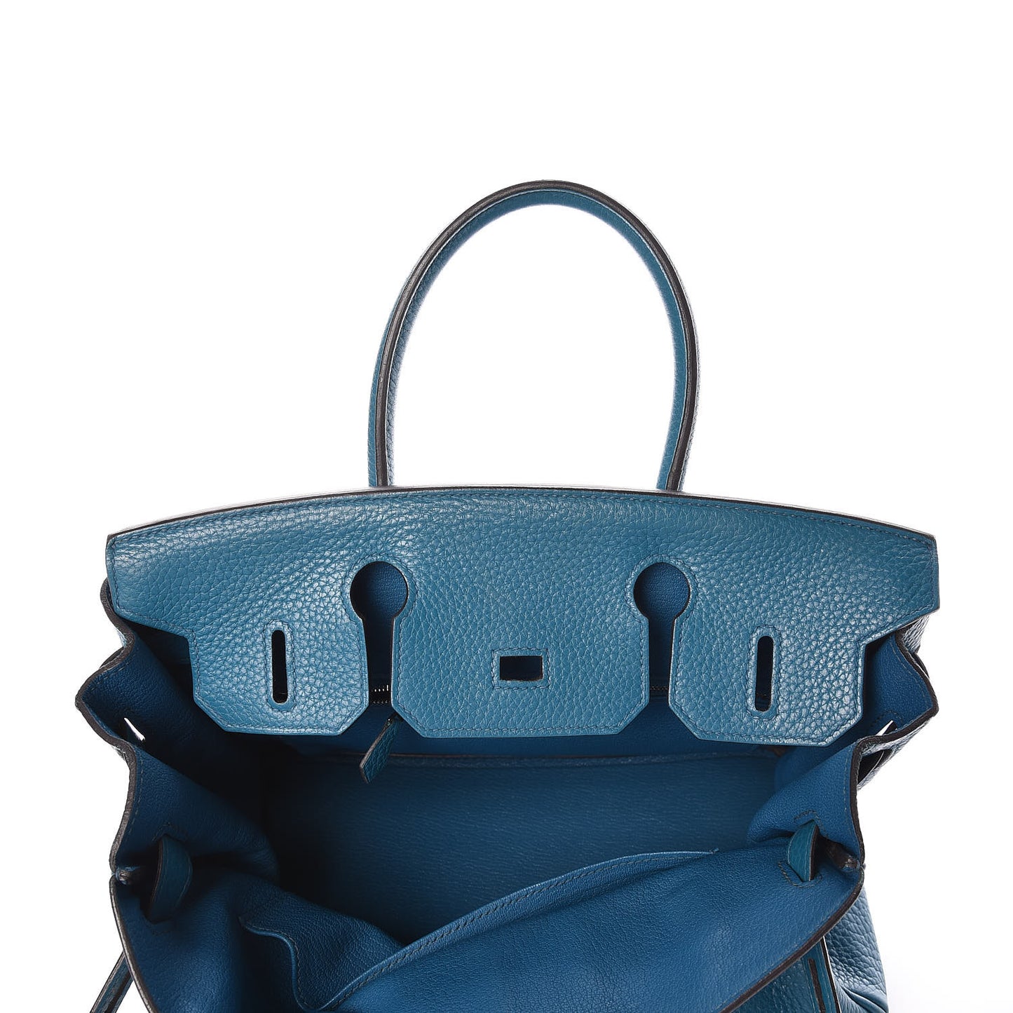 Taurillon Clemence Birkin 30 Bleu Izmir
