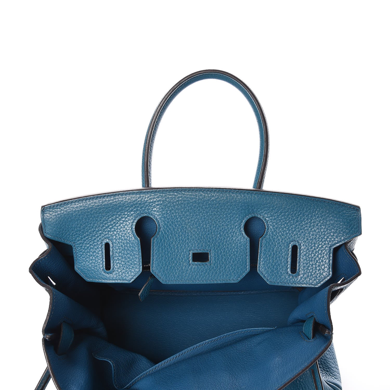Hermes Taurillon Clemence Birkin 30 Bleu Izmir 8 of 34