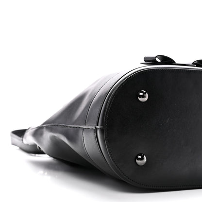 Salvatore Ferragamo Calfskin Bow Bucket Bag Black 8 of 9