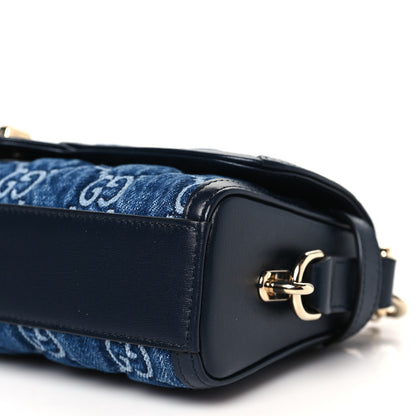 Gucci GG Monogram Denim Small Luce Shoulder Bag Blue 10 of 10