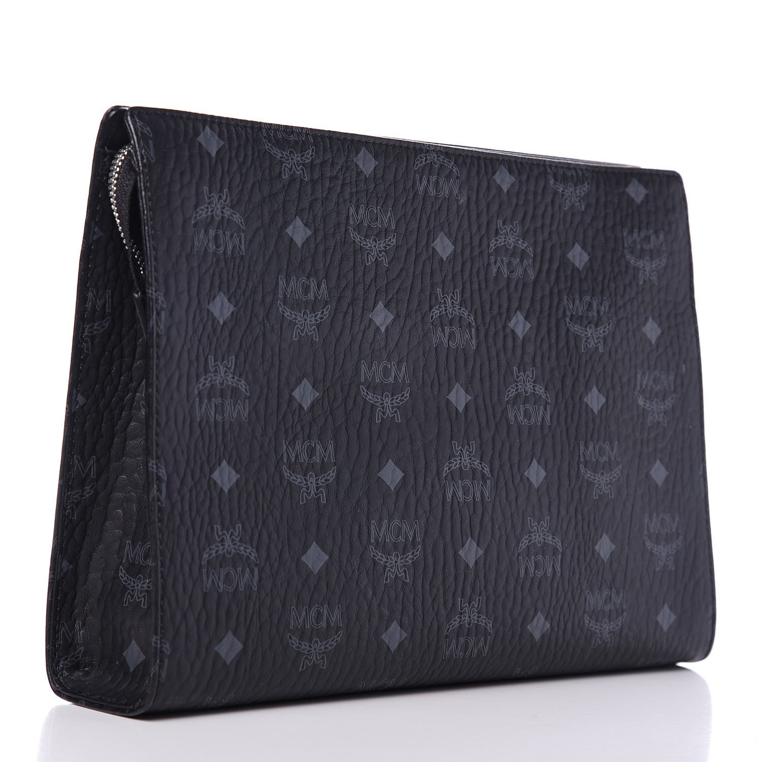 MCM Visetos Medium Zip Pouch Black 3 of 7