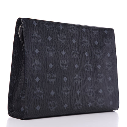 MCM Visetos Medium Zip Pouch Black 3 of 7
