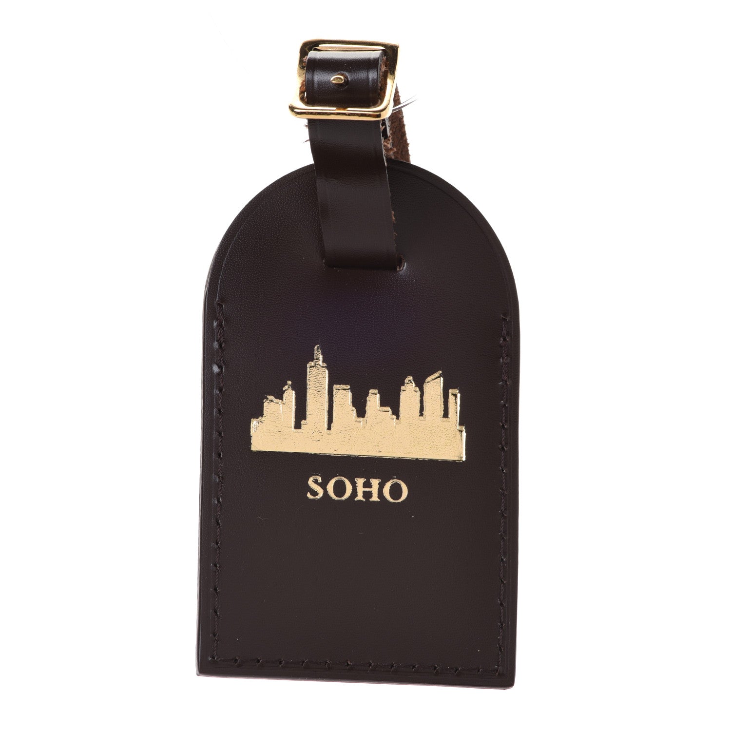 Louis Vuitton Calfskin Soho Luggage Tag Brown 1 of 6