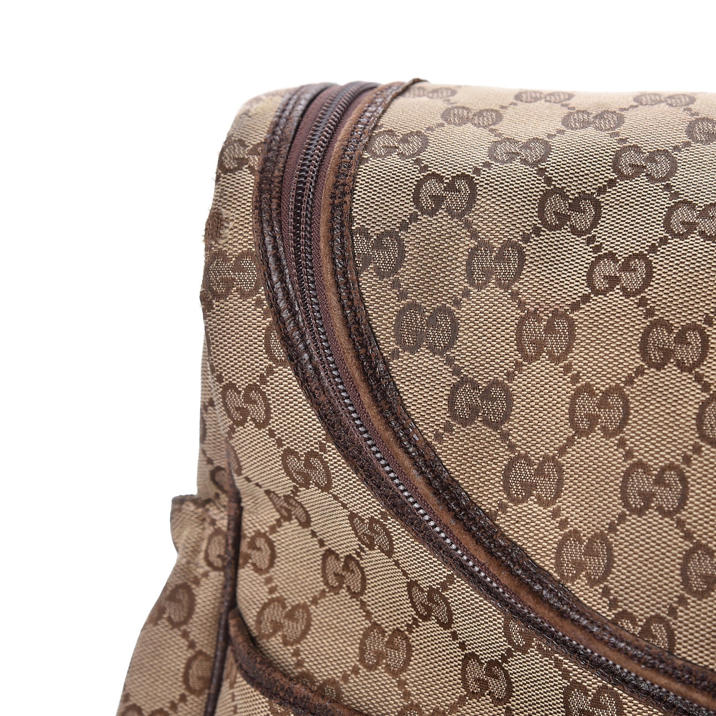 Monogram Natural Pigskin Large Diaper Bag Beige Ebony Cocoa Dark Chocolate