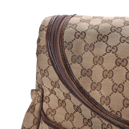 Gucci Monogram Natural Pigskin Large Diaper Bag Beige Ebony Cocoa Dark Chocolate 10 of 32