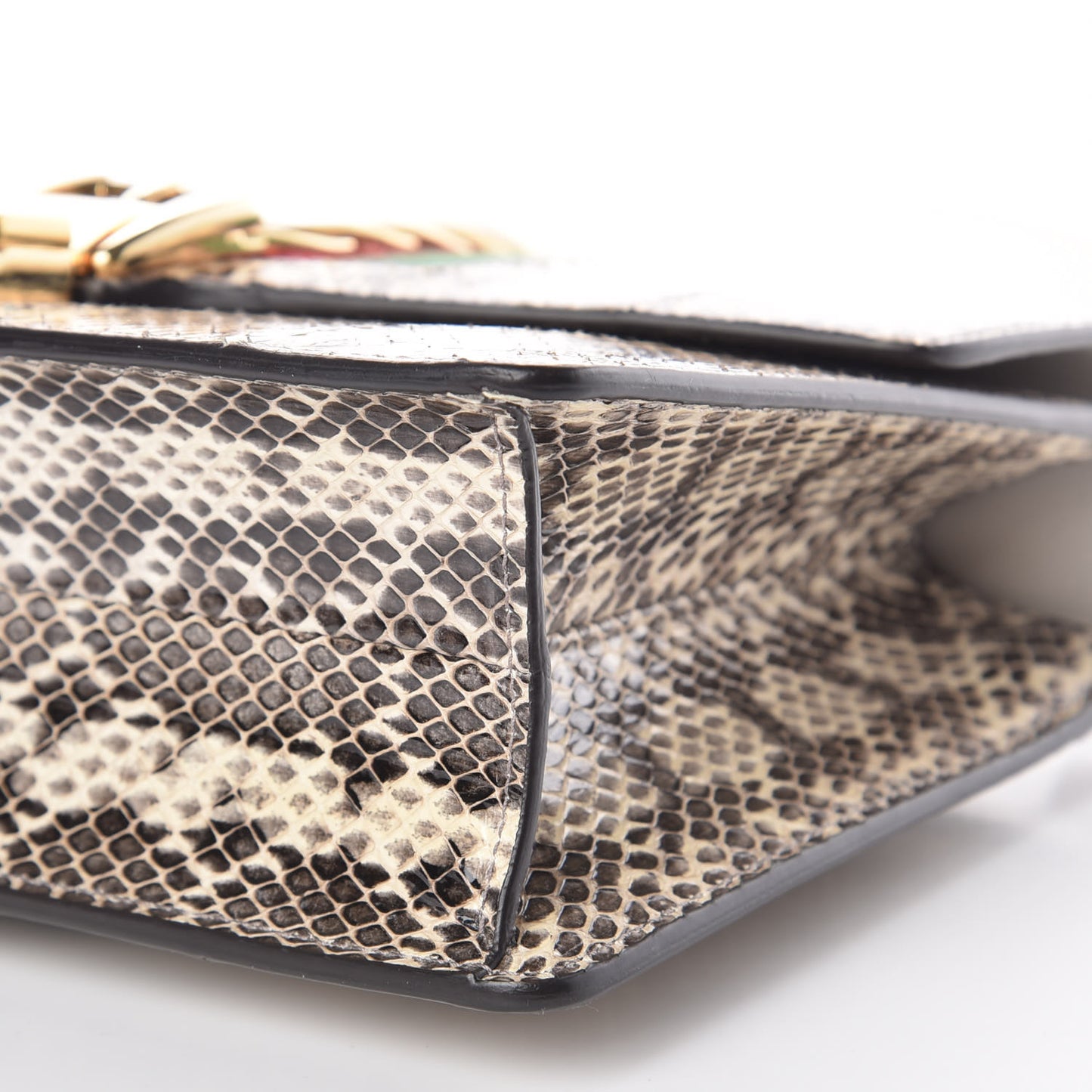 Snakeskin Small Sylvie Shoulder Bag Grey