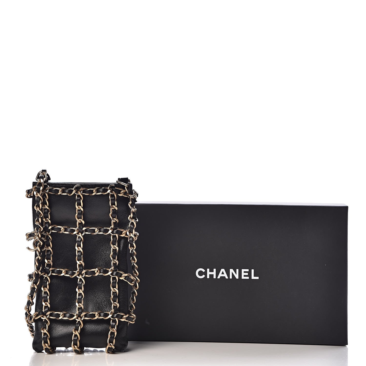 Chanel Lambskin Tech Me Out Clutch With Chain Black 12 of 12