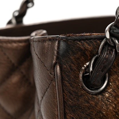 Chanel Metallic Lambskin Pony Hair Quilted Large Paris-Salzburg Front Flap Tote Bronze 14 of 14