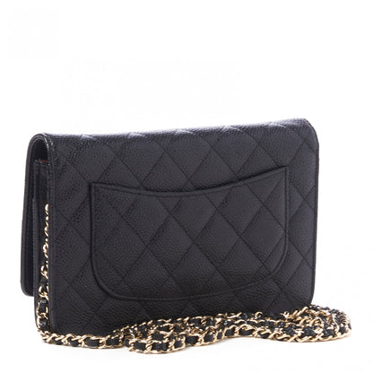 Chanel Caviar Quilted Wallet On Chain WOC Black 3 of 10