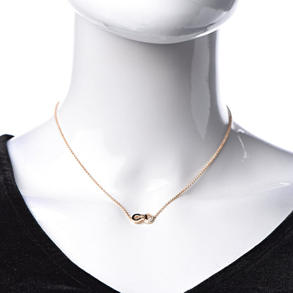 Cartier 18K Pink Gold Diamond Agrafe Paved Pendant Necklace 2 of 6