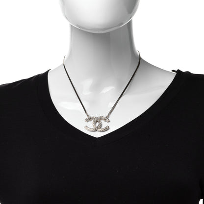 Chanel Crystal CC Chain Necklace Gold 2 of 6