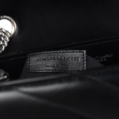 Saint Laurent Calfskin Y Quilted Monogram Medium Loulou Chain Satchel Black 9 of 10
