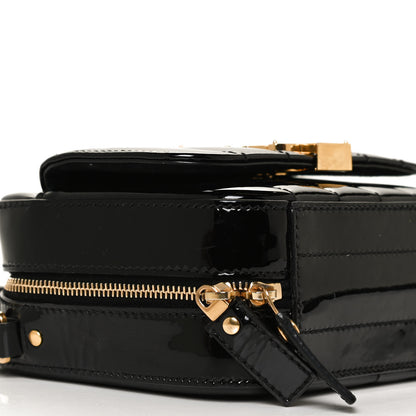 Saint Laurent Patent Calfskin Matelasse Monogram Small Vicky Chain Bag Black 8 of 10