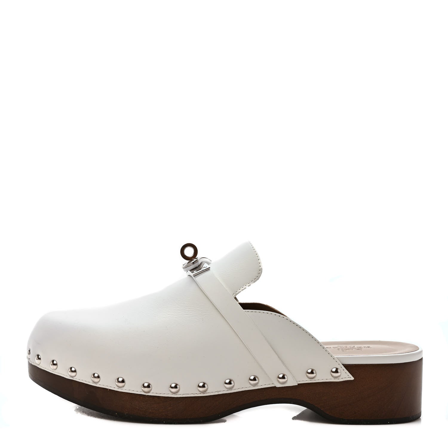 Hermes Calfskin Carlotta Mules 39 White 1 of 8