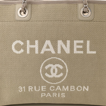 Chanel Mixed Fibers Small Deauville Tote Beige 8 of 12