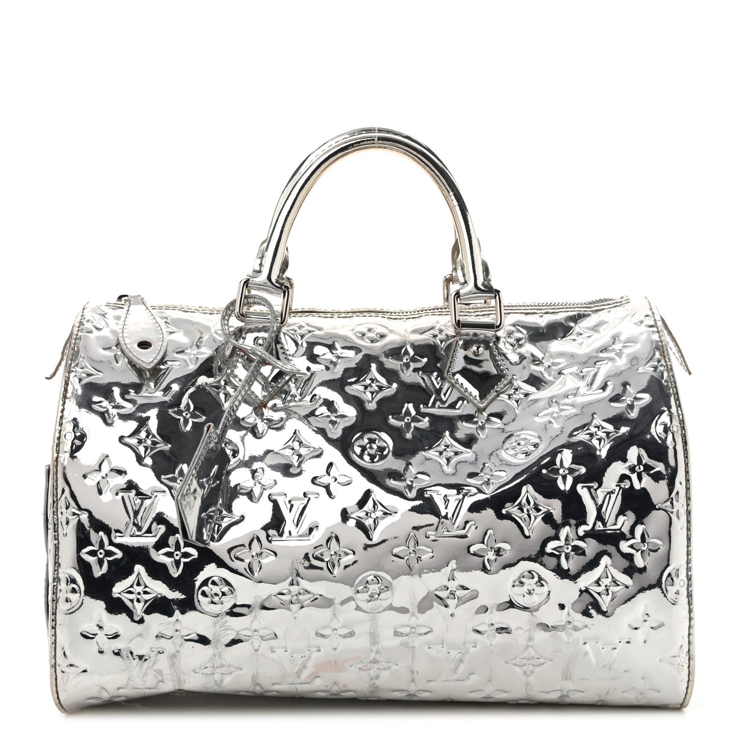 Louis Vuitton Monogram Miroir Speedy 30 Silver 1 of 16