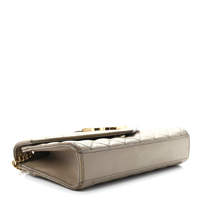 Saint Laurent Grain De Poudre Textured Mixed Matelasse Triquilt Small Monogram Satchel Dark Beige 4 of 11