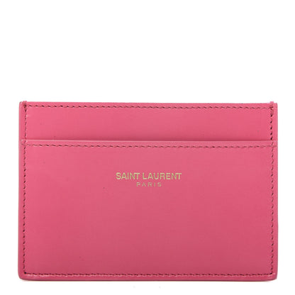 Saint Laurent Calfskin Credit Card Case Fuchsia 1 of 6