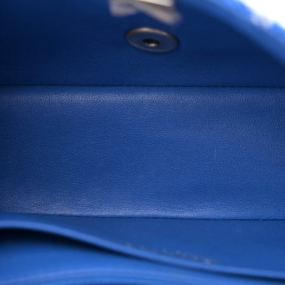 Chanel Tweed Quilted Mini Rectangular Flap Blue White 5 of 12