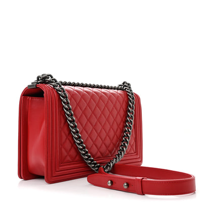 Chanel Calfskin Quilted New Medium Boy Flap Red 3 of 11
