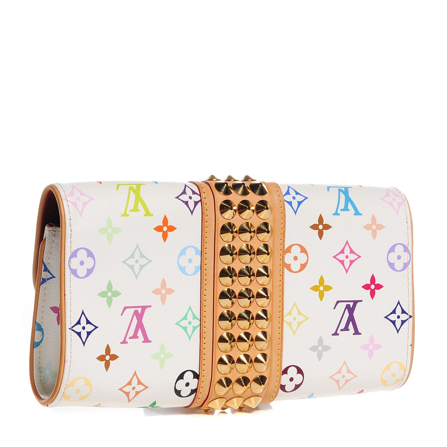 Louis Vuitton Monogram Multicolor Courtney Clutch White 3 of 7