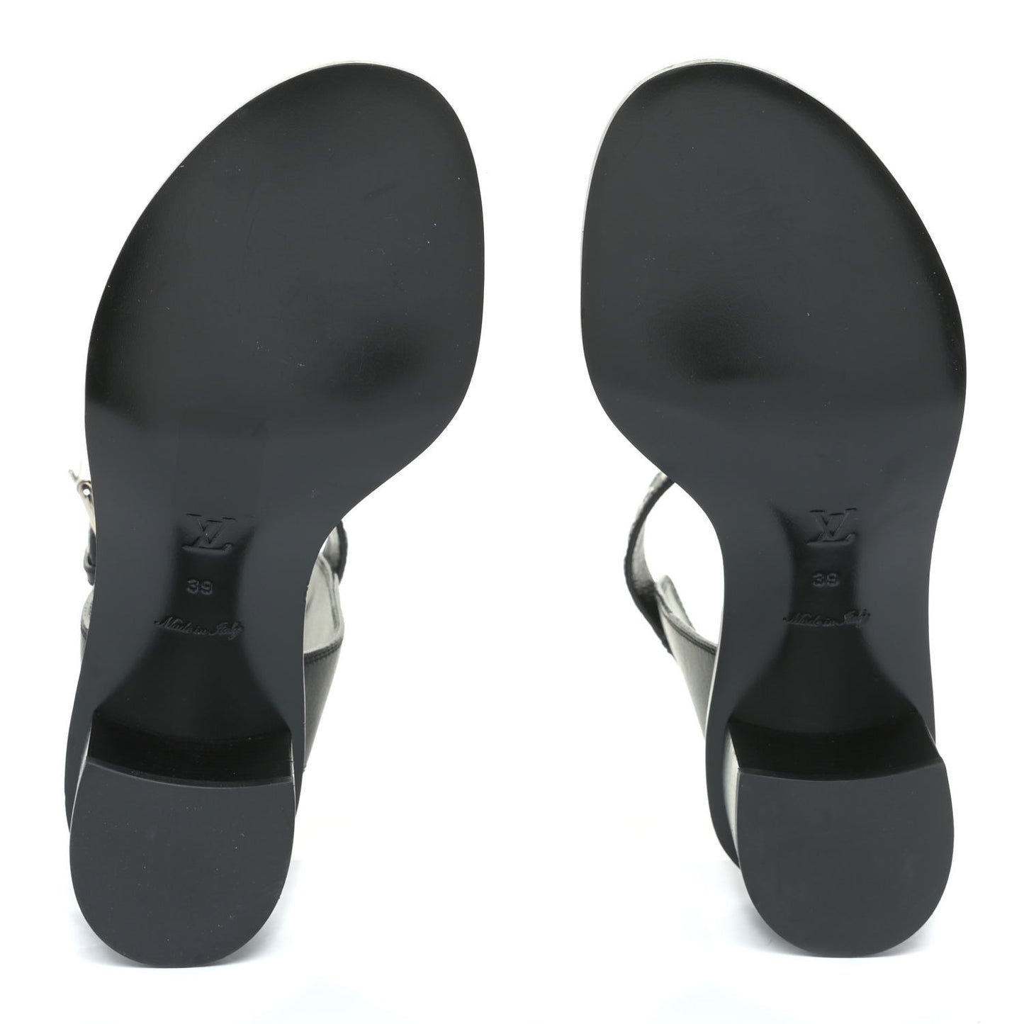 Calfskin Monogram Passenger Sandals 39 Black