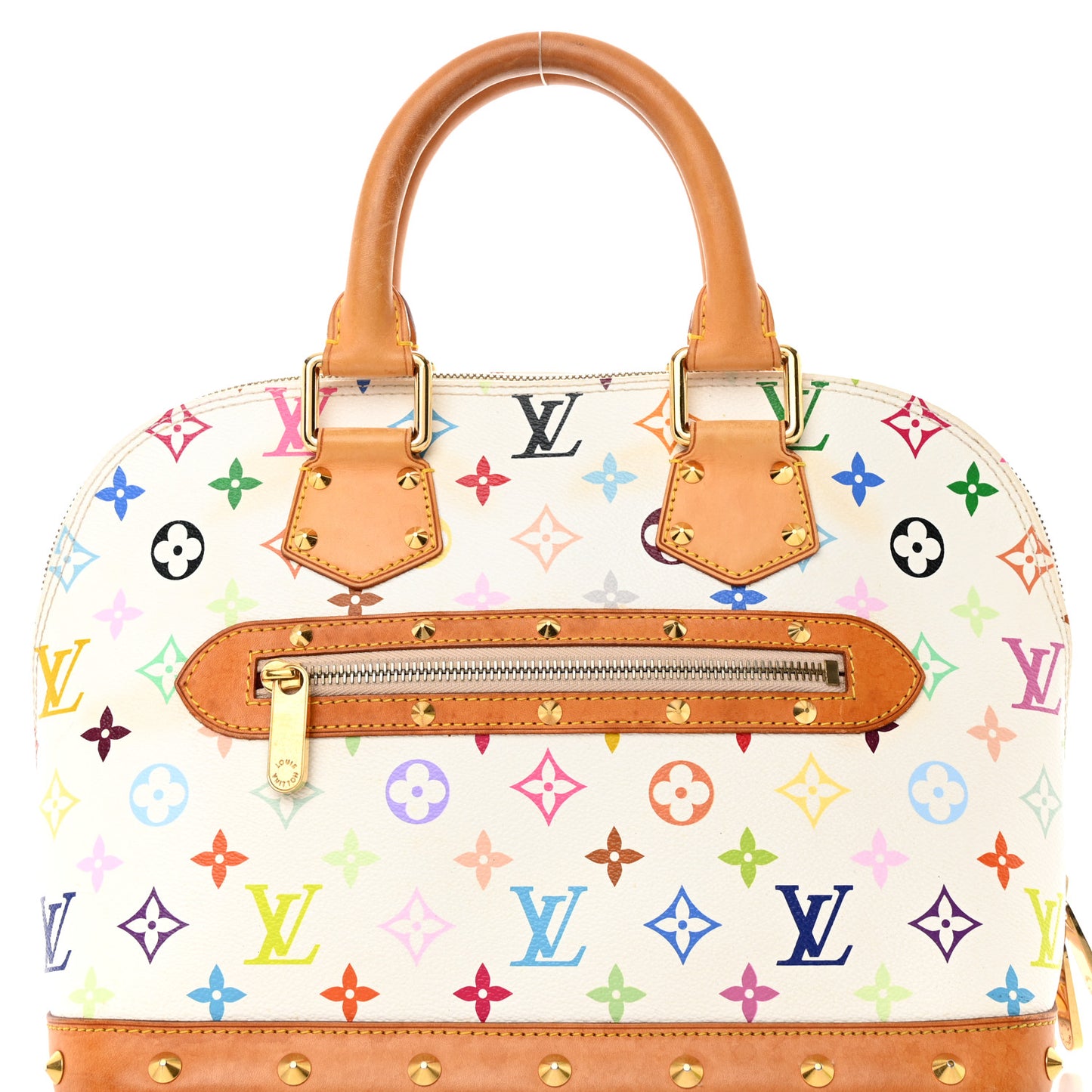 LOUIS VUITTON Monogram Multicolor Alma PM White