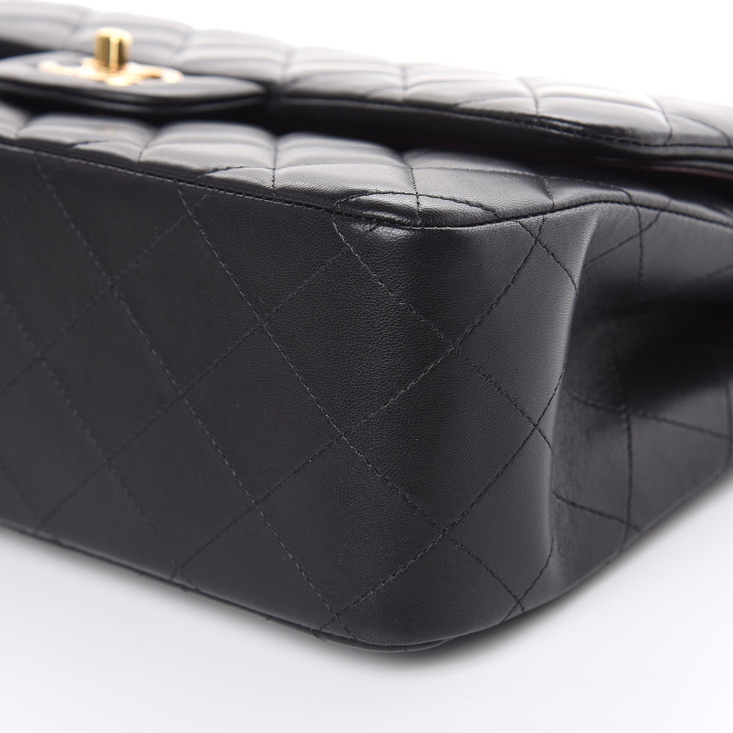 Chanel Lambskin Quilted Jumbo Double Flap Black 9 of 13