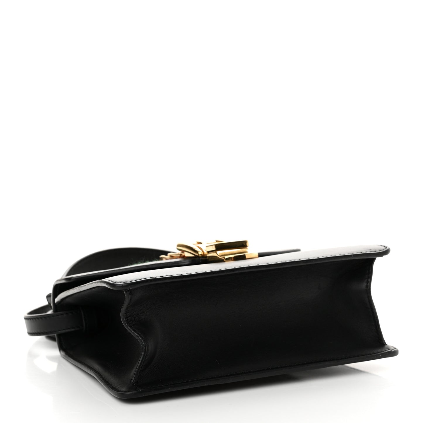 Calfskin Mini Sylvie Top Handle Bag Black