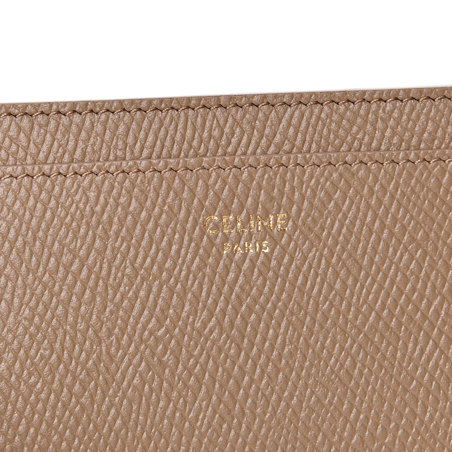 Grained Calfskin Card Holder Light Camel