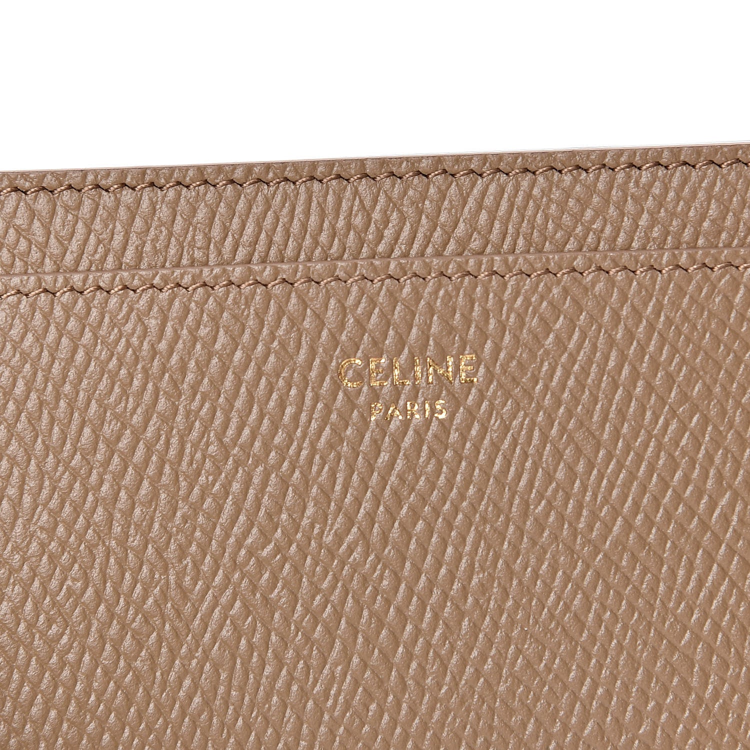 Celine Grained Calfskin Card Holder Light Camel 6 of 7