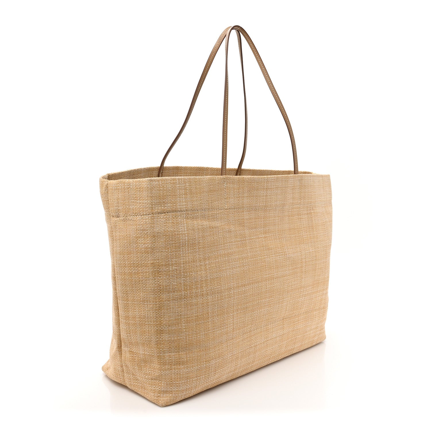 Prada Raffia Logo Tote Naturale 3 of 8