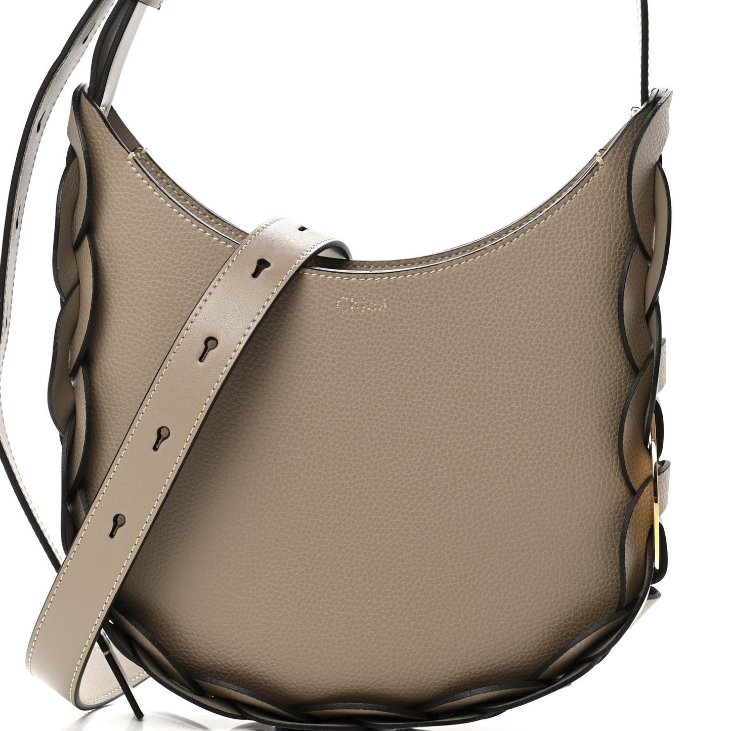 Small Grain Smooth Calfskin Small Darryl Hobo Motty Grey