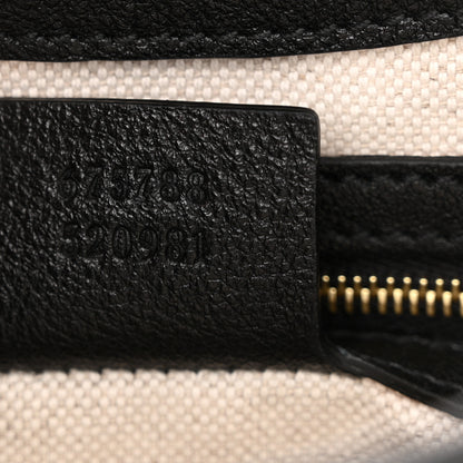 Gucci Wonka Grain Calfskin GG Monogram Debossed Small Padlock Shoulder Bag Mystic White Black 7 of 11