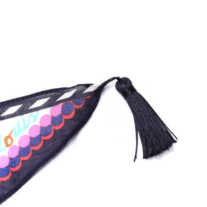Louis Vuitton Cotton Daisy Triangle Scarf Blue Lagoon 6 of 7