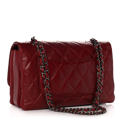 Chanel Lambskin Quilted Jumbo Chanel 3 Flap Red 3 of 16