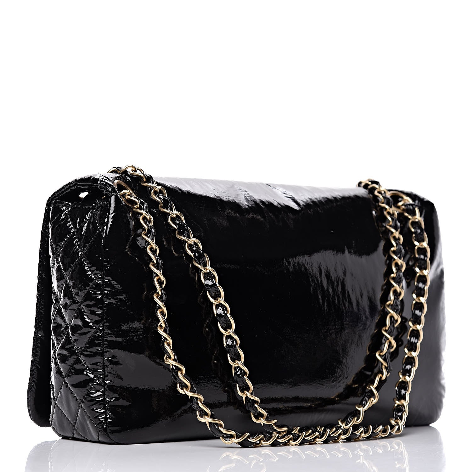 Chanel Vinyl Medium Rock and Chain Flap Black 3 of 9