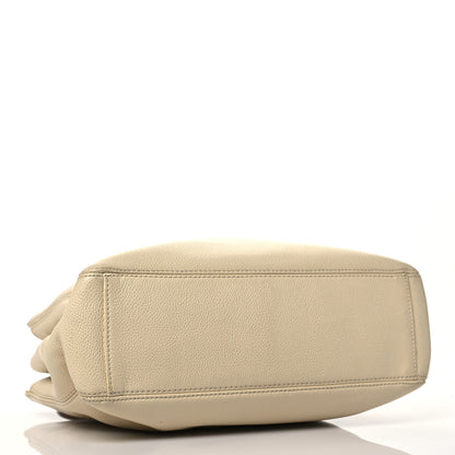 Chanel Caviar Wood Handle Handbag Beige 3 of 11