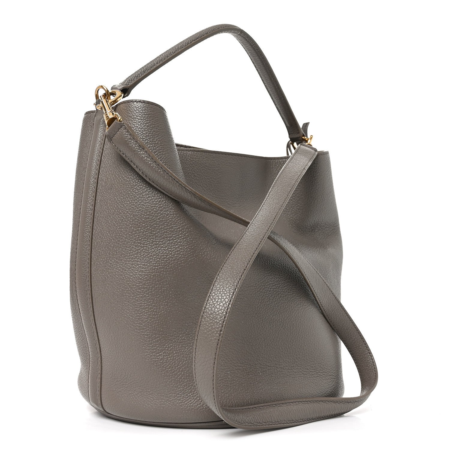 Celine Supple Grained Calfskin Bucket 16 Bag Pebble 4 of 11