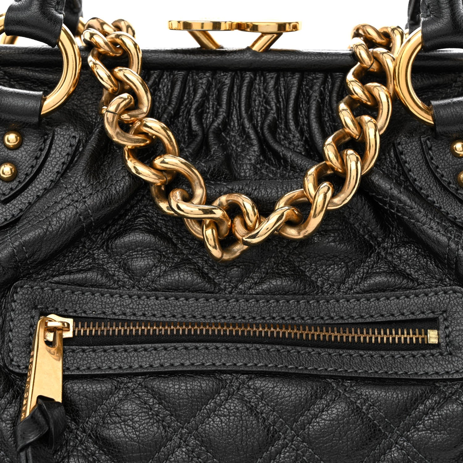 Marc Jacobs Calfskin Quilted Stam Black 10 of 15