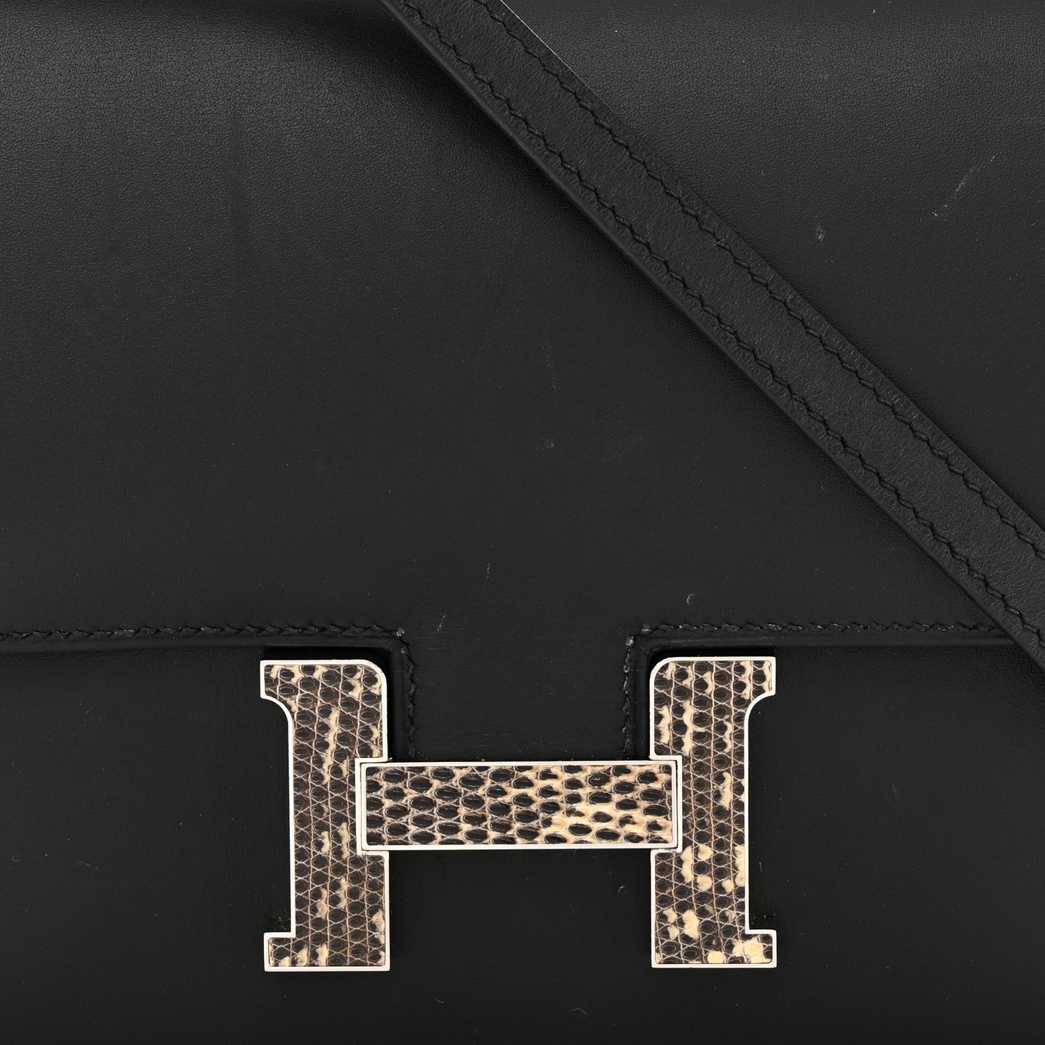 Hermes Veau Monsieur Lizard Constance 18 Black Ombre 8 of 14