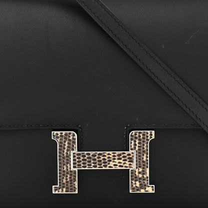 Hermes Veau Monsieur Lizard Constance 18 Black Ombre 8 of 14