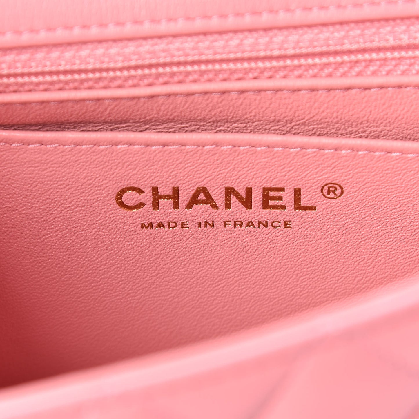 Lambskin Quilted Mini Rectangular Flap Pink