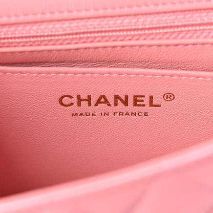Chanel Lambskin Quilted Mini Rectangular Flap Pink 6 of 10