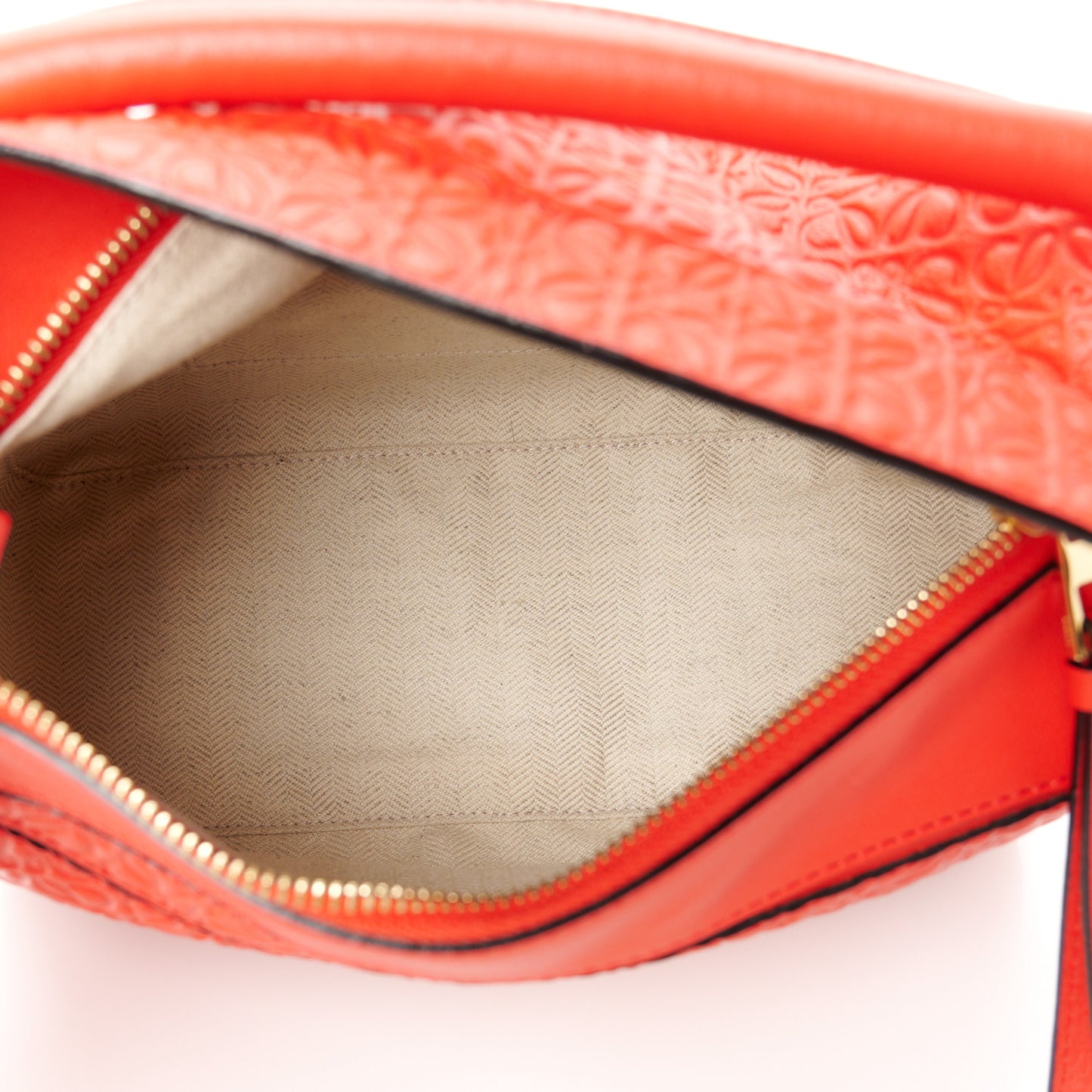 Calfskin Embossed Small Puzzle Bag Red