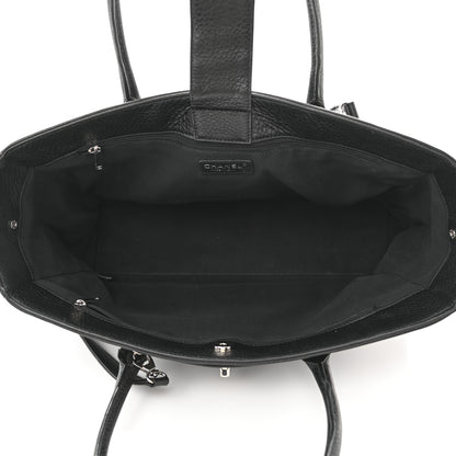Chanel Calfskin Cerf Executive Shopper Tote Black 5 of 15