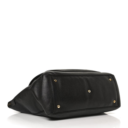 Gucci Pebbled Calfskin Medium 1973 Top Handle Satchel Black 4 of 14